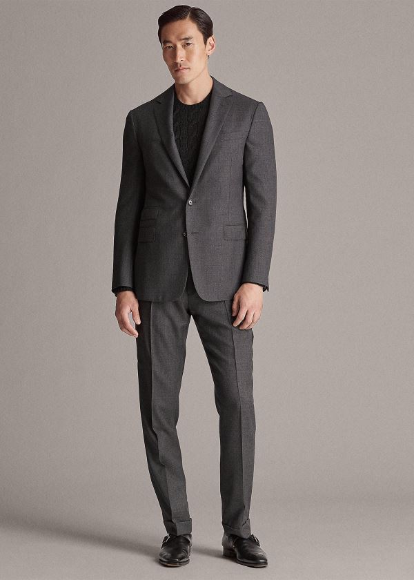 Men's Ralph Lauren Wool Birdseye Suits | 521367QZS